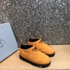 Prada padded nylon orange short boot