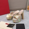 Valentino Garavani gold patent leather mules 15cm