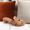 Dior 30 Montaigne brown slides/ heeled sandals