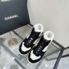 Chanel High Top Shearling Sneakers