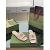 Gucci GG Pink Canvas Sandals