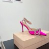 Mach pink velvet heel