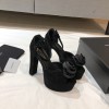 YSL rose velvet heels 14cm