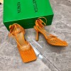 Bottega veneta orange fishnet heel