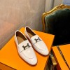 Hermes white flats 02