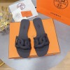 Hermes Aloha black sandals