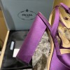 Prada purple satin platform heels