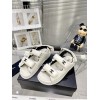 Chanel white sandals