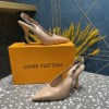 Louis Vuitton slingback beige heels