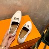 Hermes white flats 02