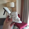 Balenciaga white heeled sandals