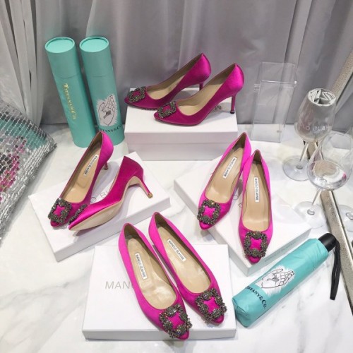 Manolo Blahnik Hot Pink Heels (2cm/6.5cm/8.5cm/10cm)