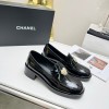 Chanel heart logo patent leather loafer