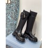 Prada high black patent leather boot