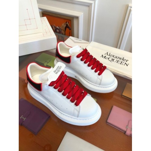 ALEXANDER MQUEEN Platform Trainers in Red