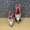 Valentino Garavani VLogo White Slingback Heels 10cm