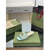 Gucci GG Green Canvas Sandals