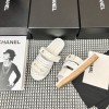 Chanel sandals white in raffia