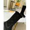 Louis Vuitton fur black high boots