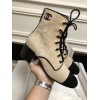 Chanel brown leather boots