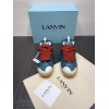 LANVIN Curb zigzag-laces blue sneakers