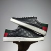 Gucci Black Ace Logo Embossed Women/ Men Sneakers