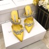 Manolo Blahnik Yellow Heeled Sandals