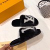 LV Slippers black