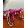 JIMMY CHOO Pink Saeda 100 Hotfix Heels