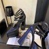 Versace ankle strap pumps black heel