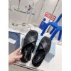 Prada black leather sandals