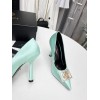 Versace Medusa blue pumps