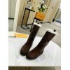 Louis Vuitton fur high boots