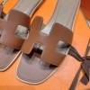 Hermes Slippers Brown