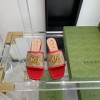 Gucci GG matelasse red canvas slide sandal