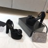 YSL rose velvet heels 14cm