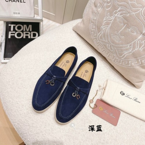 Lora Piana blue suede flats