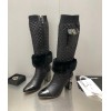 Chanel high shearling boots
