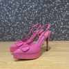 Valentino Garavani VLogo Pink Patent Slingback Heels 10cm