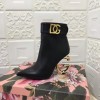 DG black leather boots
