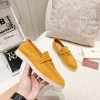 Lora Piana yellow suede flats