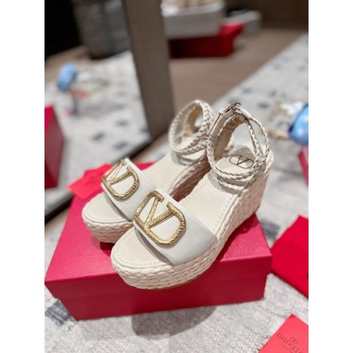 Valentino Garavani VLogo white sandals 9cm