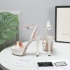 Gucci gold white high heels 13cm
