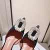 AMINA MUADDI Camelia Satin Black 105 Sling Heel