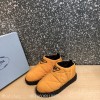 Prada padded nylon orange short boot