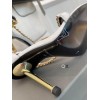 Tom Ford Padlock Chain White patent heels