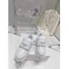 Prada white soft black padded moccasin shoes