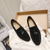 Lora Piana black suede flats