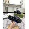 Gucci black leather slippers