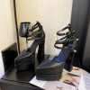 Versace ankle strap pumps black heel